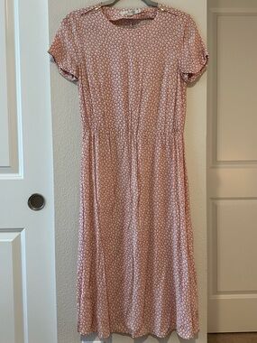 Boden “Alyssa” Shoulder Zip Short Sleeve Print Dress